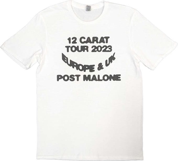 Post Malone - Spotlight 2023 Tour Heren T-shirt - S - Wit
