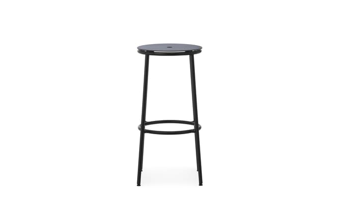 Normann Copenhagen Circa Barkruk  - aluminium zwart - 75 cm