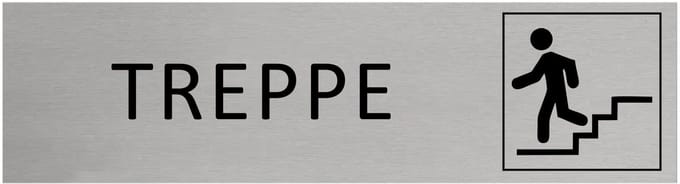 CombiCraft Aluminium Deurbordje "Treppe " 165x45mm met tape