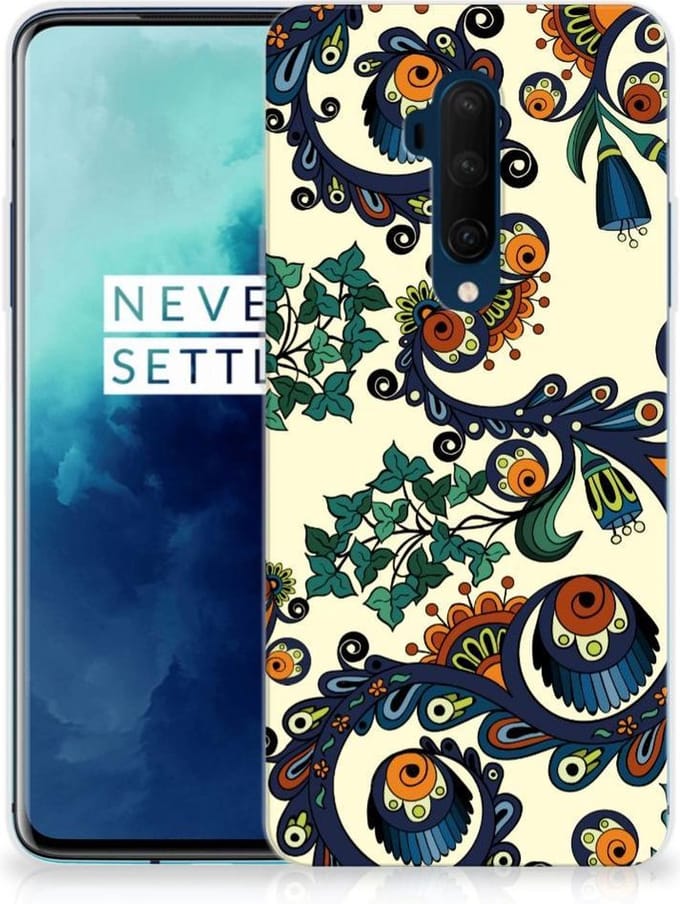 Siliconen Hoesje OnePlus 7T Pro Barok Flower