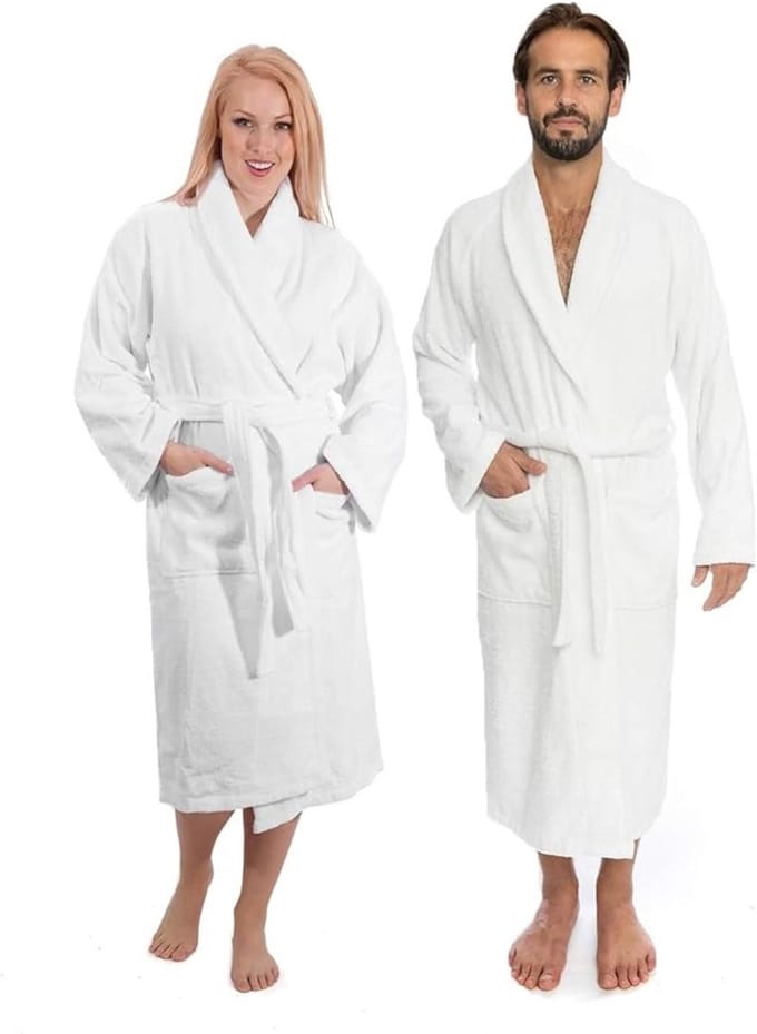 Luxe Badjas Katoen - Zacht & Pluche Unisex Hotelkwaliteit 400 g/m²