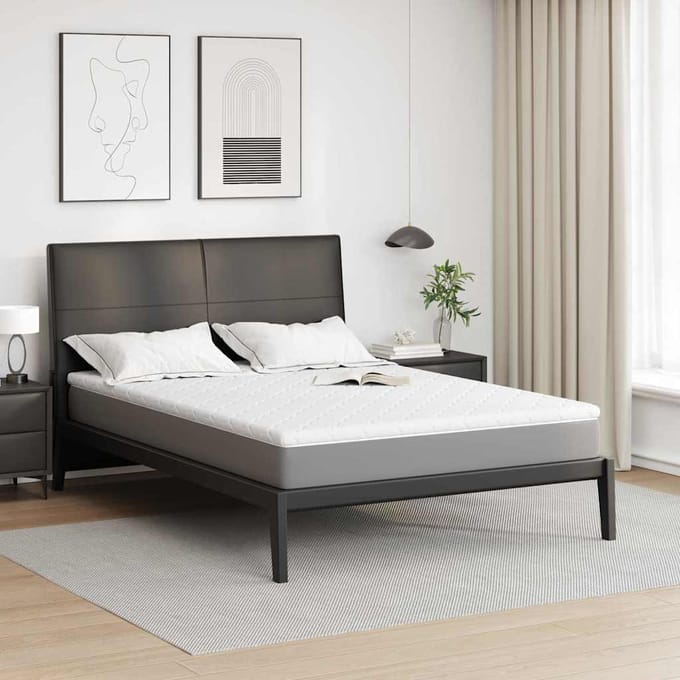 vidaXL - Kokos - Topper - Wit - 140 - x - 190 - cm - Jacquard - stof
