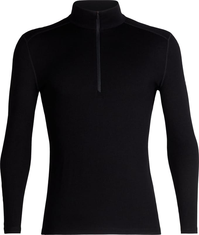 Icebreaker Men's Tech Top Long Sleeve Half Zip Black - XL