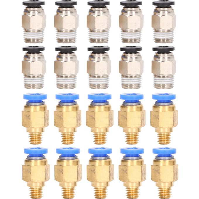 20 stuks 3D-printer pneumatische fitting PC4?M6 PC4?10 Accessoireset Kit voor Creality Ender 3 beige