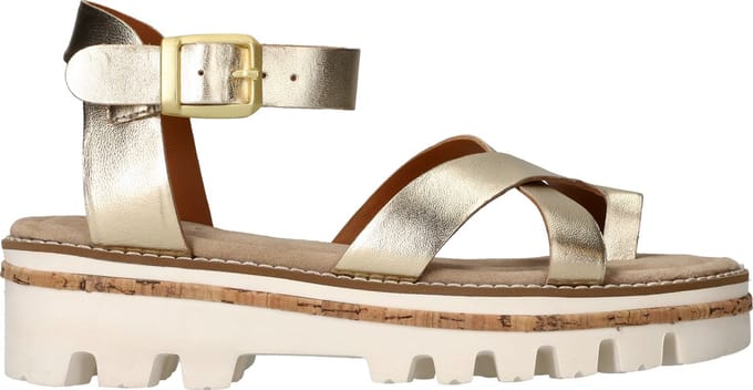 Maruti Kiki Sandalen Plat - Goudkleur - Maat 36