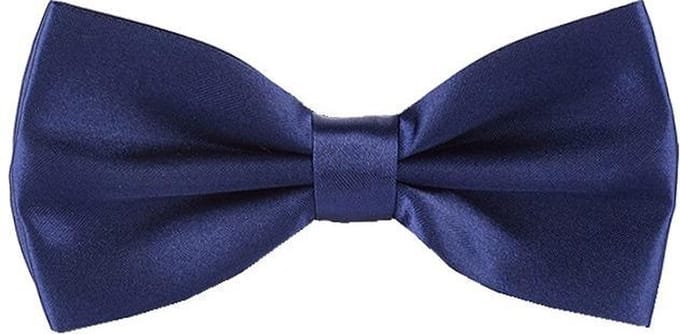 Fako Fashion® - Vlinderstrik - Vlinderdas - Satijn - 12.5cm - Donkerblauw