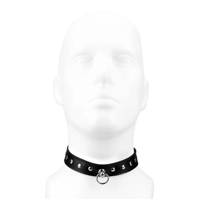 Rimba - Collar 2.5 cm Breed Versierd Met Ronde Studs