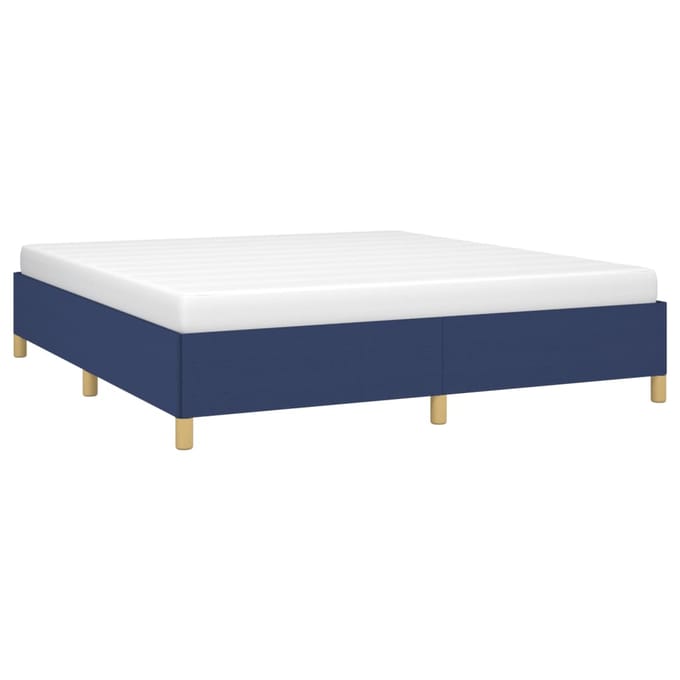 vidaXL - Bedframe - zonder - matras - stof - blauw - 160x200 - cm