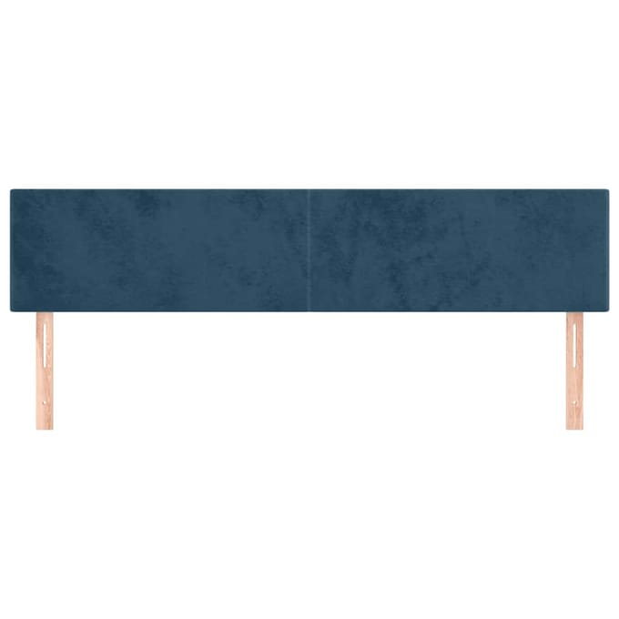 vidaXL - Hoofdborden - 180x5x78/88 - cm - fluweel - donkerblauw