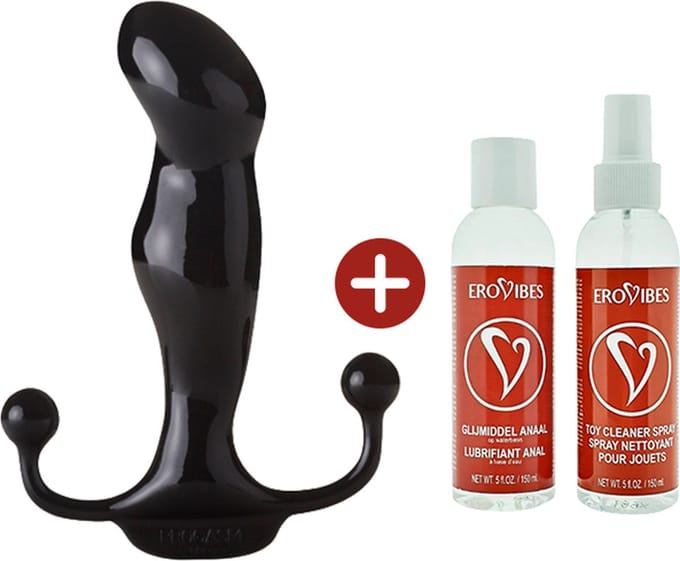 Aneros Progasm Ice Intermediate Prostaat Massager Zwart Voordeelpakket