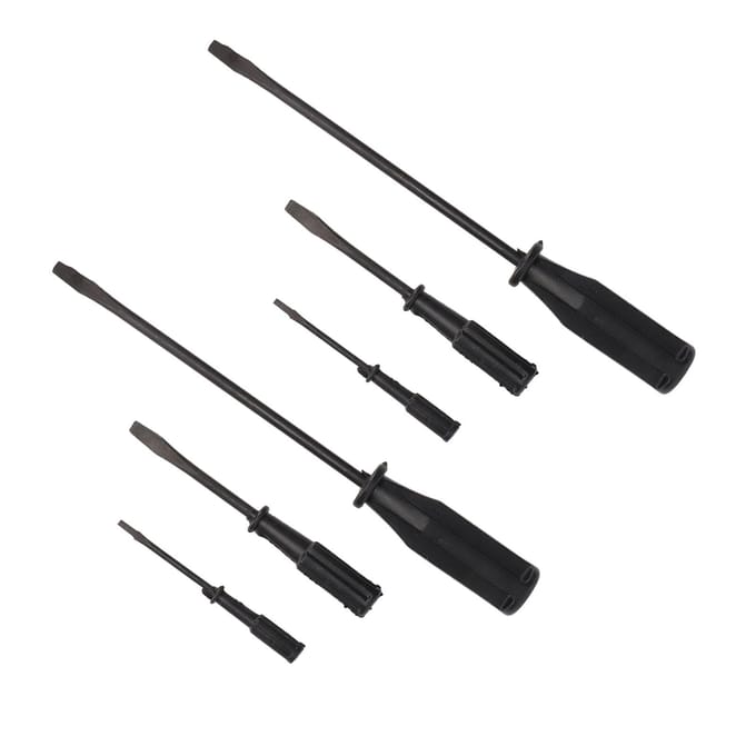 2 Sets Schroevendraaierset Hoge Hardheid Ergonomische Lange Schroevendraaierset voor Naaimachine Computer gray