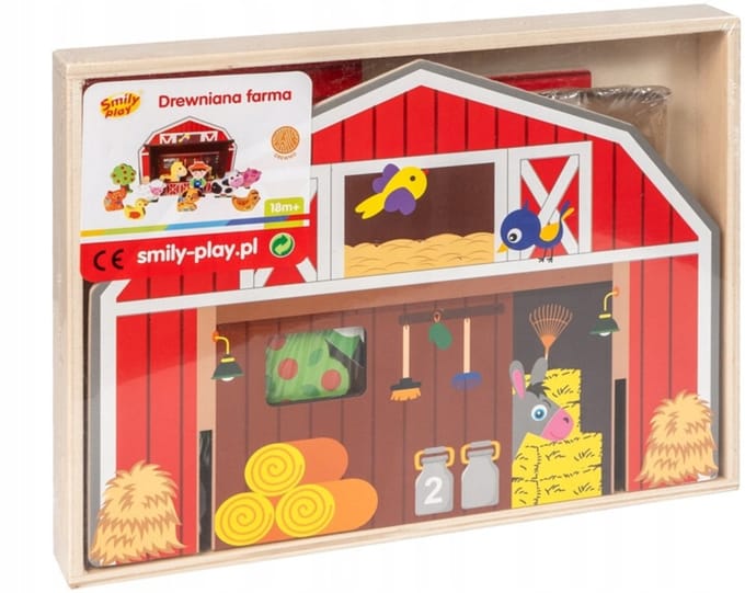 Smily Play Houten Boerderij Puzzel SPW84946 - Educatief Speelgoed