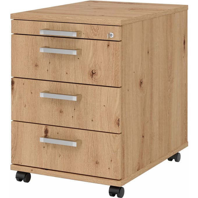 SIGNA AC30 CE - Rolcontainer Knoestige Eiken Chrome metaal handgreep