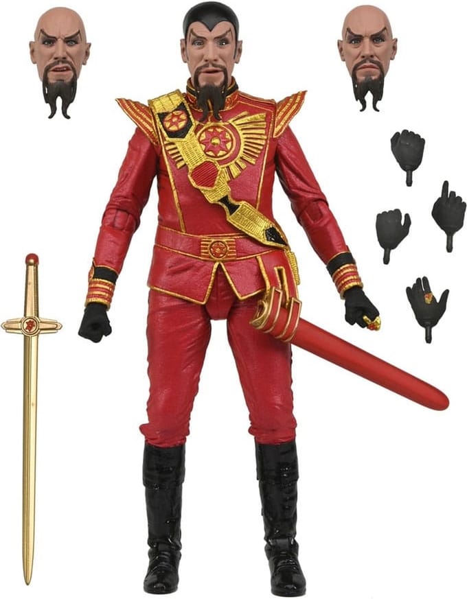 NECA Flash Gordon (1980) Action Figure Ultimate Ming (Red Military Outfit) 18 cm Action Figuur