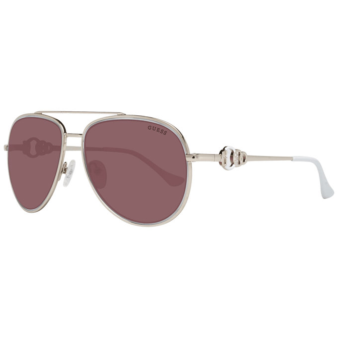 Guess - GF0344 - Zonnebril - Unisex - Zilverkleurig - Bruine lens