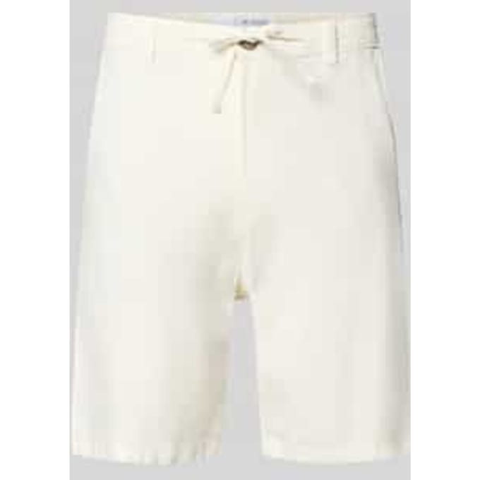 slim fit bermuda van mix van katoen en linnen model 'BRODY'