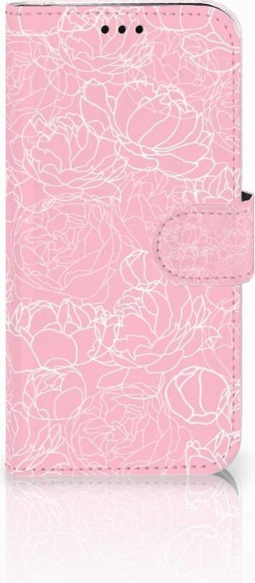 Samsung Galaxy J5 2017 Hoesje White Flowers