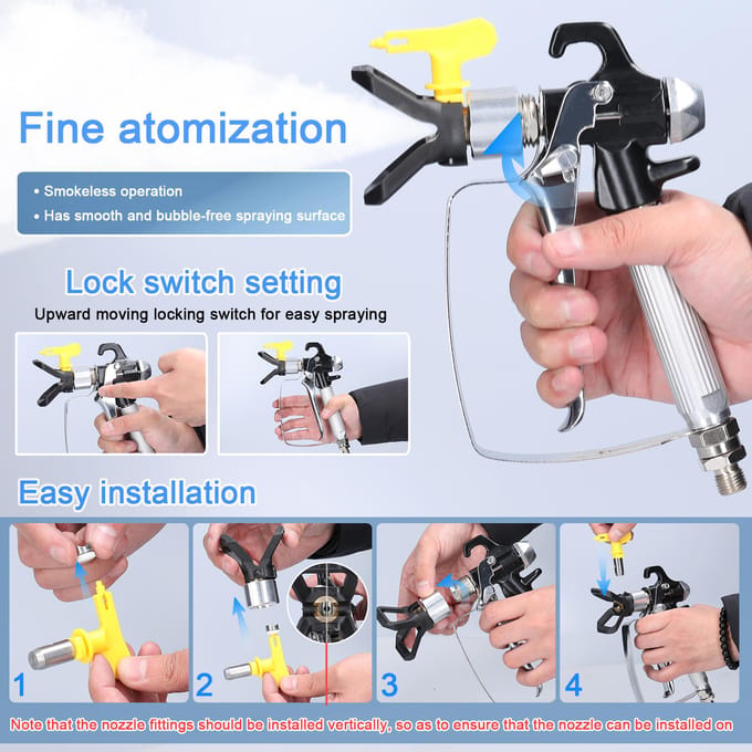 Professionele hogedruk airless spuitmachine Elektrische verfspuitmachine Multifunctioneel schilderen EU Plug