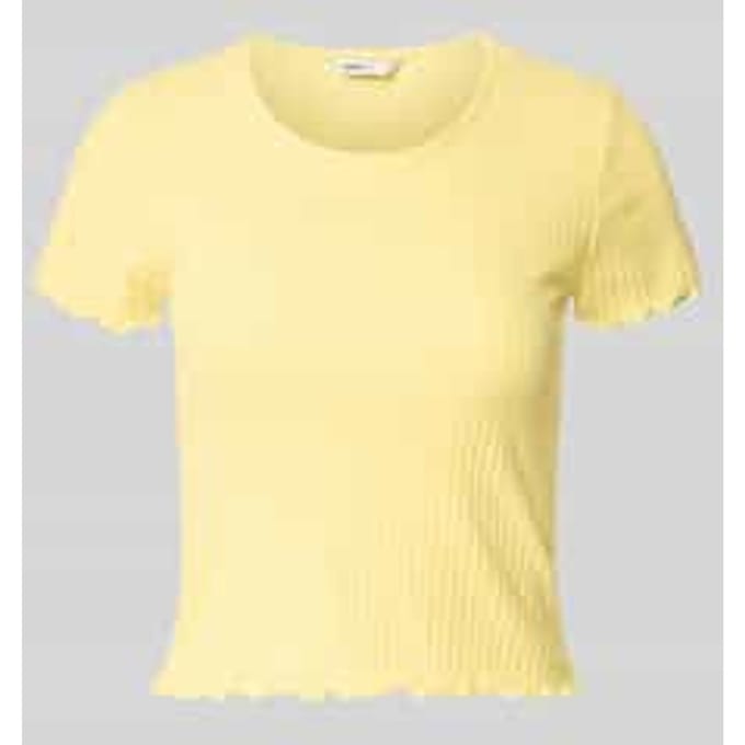 slim fit T-shirt met viscose model 'EMMA'