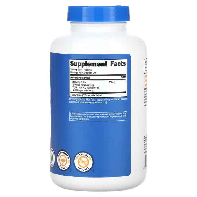 Nutricost, zure kers, 3.000 mg, 240 capsules