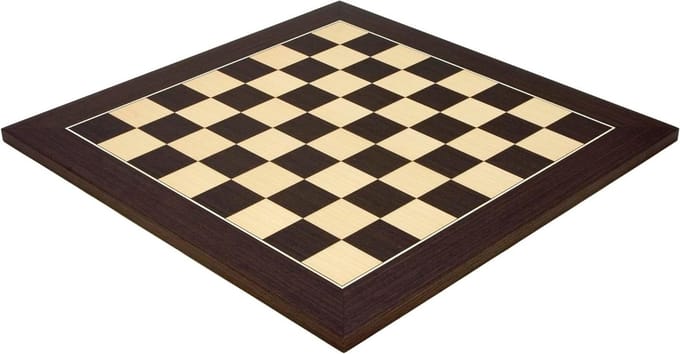 17.75 Inch Wenge & Maple Deluxe Schaakbord, Handgemaakt in Spanje