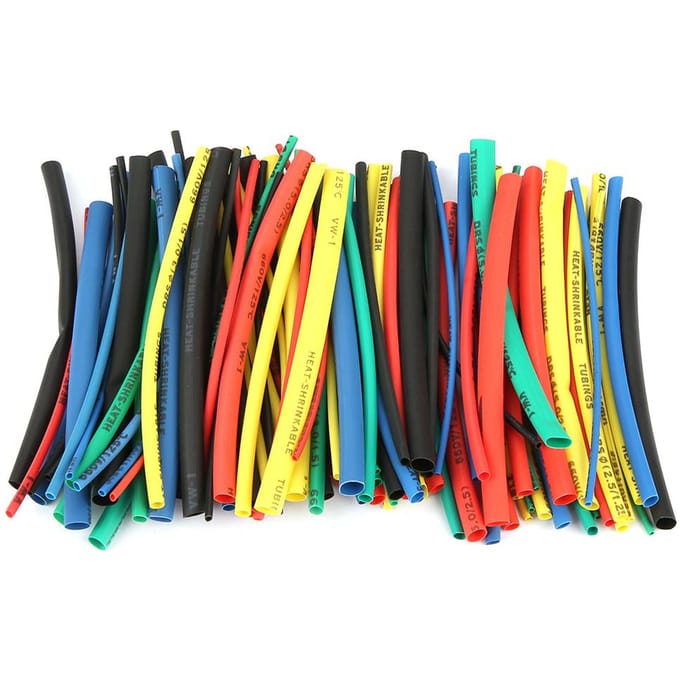 100 stuks 5 maten 5 kleur 100mm krimpkous draad kabel geïsoleerde kous