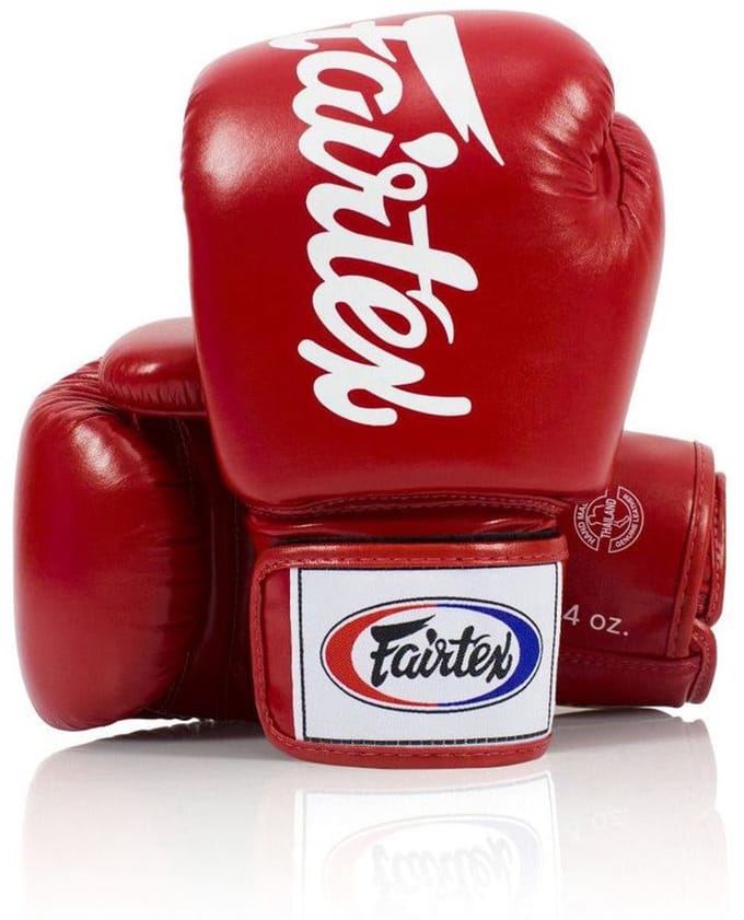 Fairtex BGV19 Deluxe Bokshandschoenen - Rood 10 oz