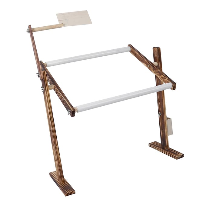 Antiek Houten Borduurstandaard Rek Verstelbare Hoogte Kruissteek Frame Naai Handwerk Accessoire white