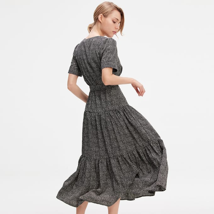 Liberty Print Cross-Heart Dress