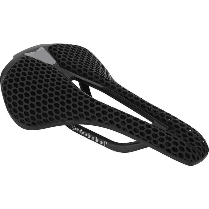 3D Geprint Fietszadel Hol Ademend Lichtgewicht Fietszitkussen Schokabsorberend voor Racefiets black