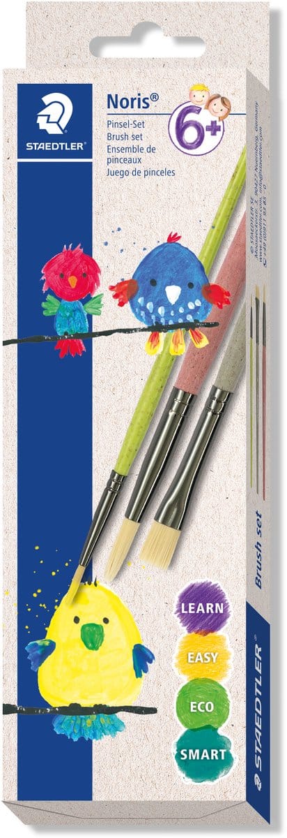 STAEDTLER - Noris - penselenset - kartonnen doos met 3 stuks
