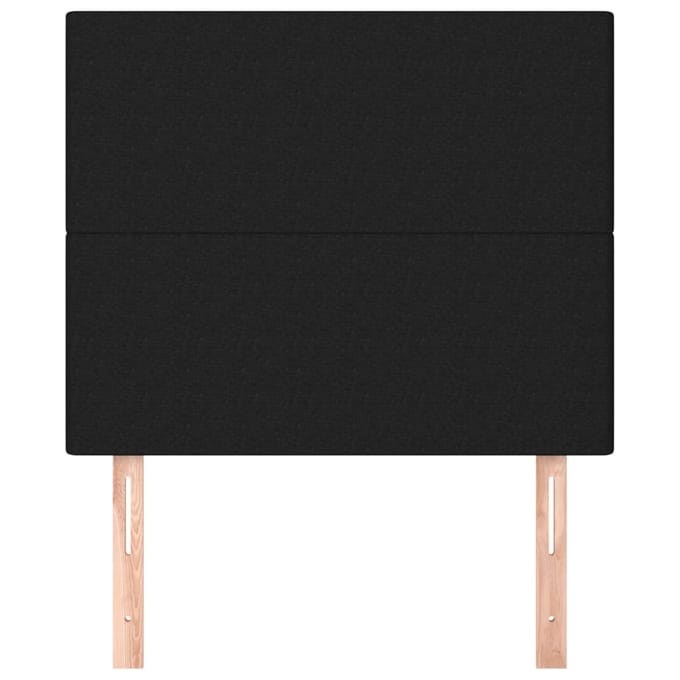 vidaXL - Hoofdbord - zwart - 80x5x118/128 - cm - stof