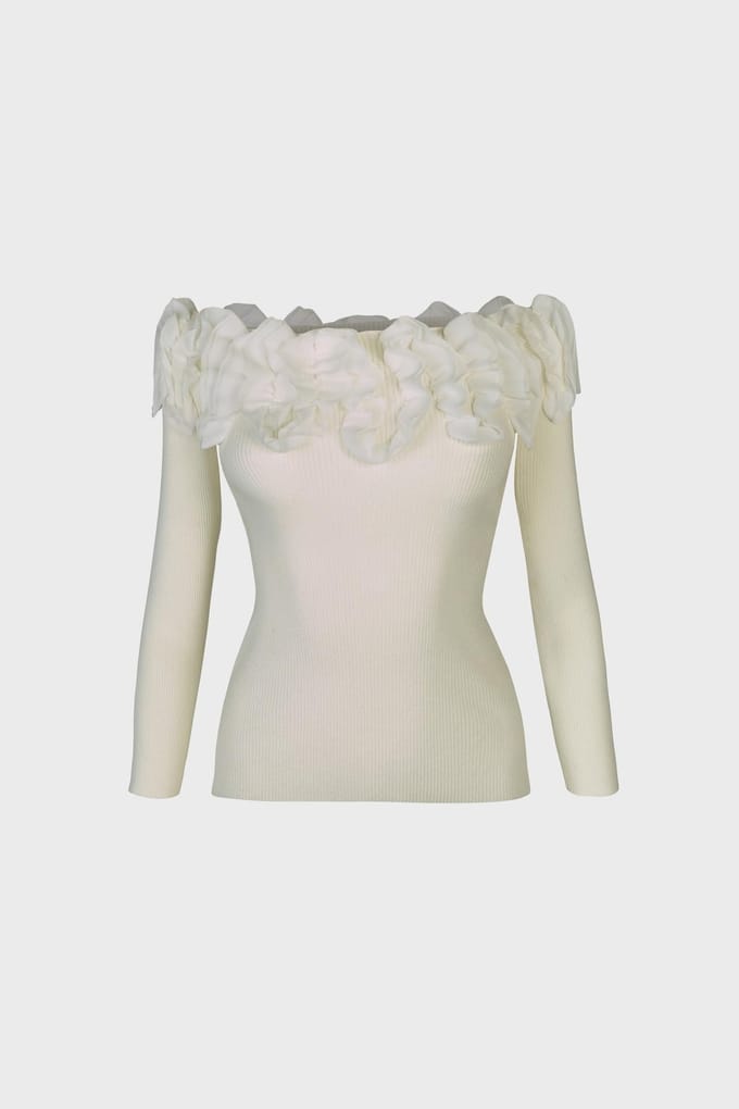 Anne Fontaine Feda Moon White Maat: 40 | Longsleeves Outlet | Dames | Wit