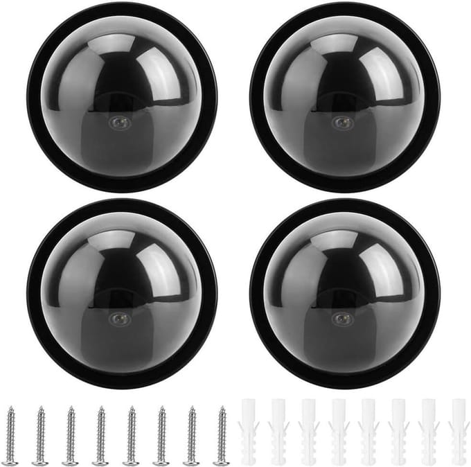 Nep Camera - Dummy Dome - Woning Beveiliging - Knipperend LED - 25 x 16 cm - Zwart