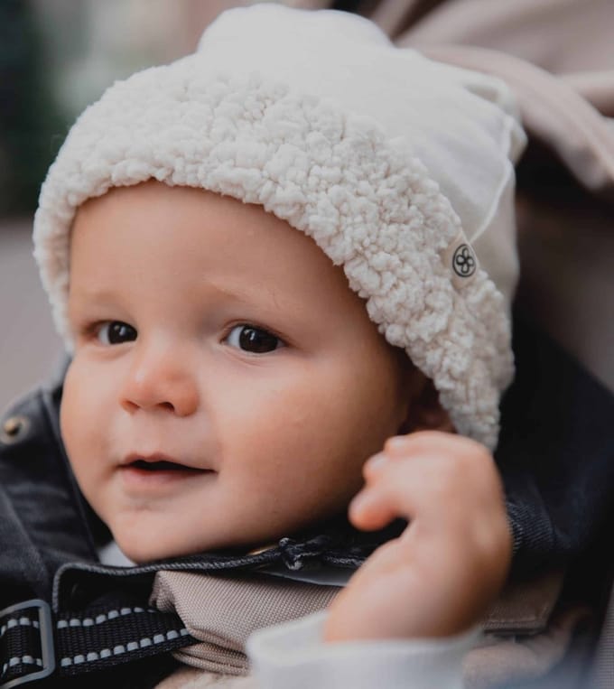 Cloby Babymutsje - Teddy - Off White 6-12 maanden
