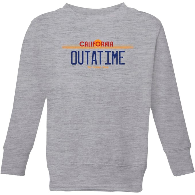 Back To The Future Outatime Plate Kids' Sweatshirt - Grey - 146/152 (11-12 jaar)