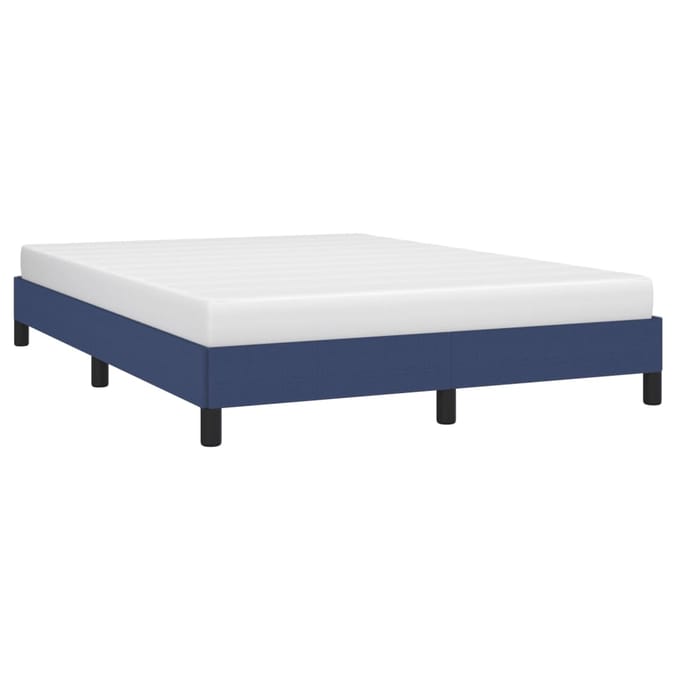 vidaXL - Bedframe - zonder - matras - stof - blauw - 140x200 - cm