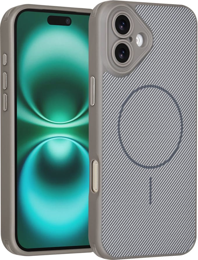 TUNIQ Back cover voor iPhone 16 Plus - MagSafe - Antishock - Grijs