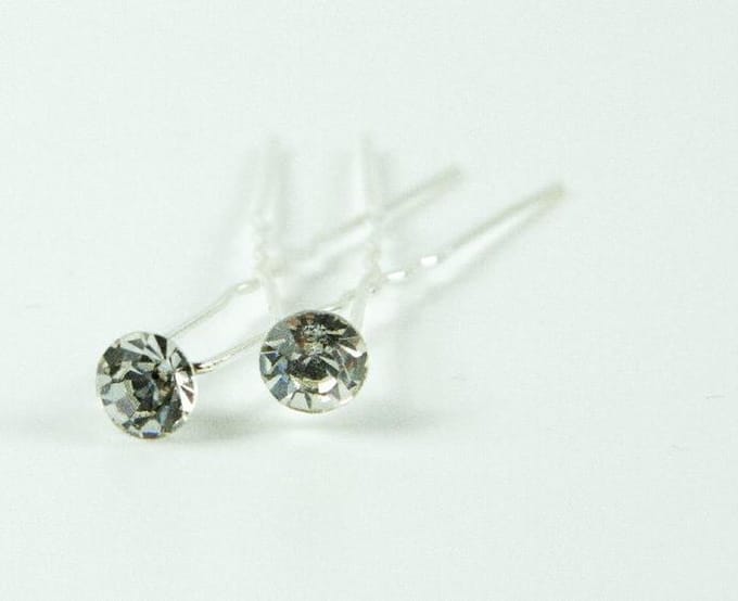 Haarpinnen glas steen groot strass