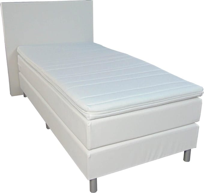 Slaaploods.nl Anda - Boxspring inclusief matras - 120x200 cm - Kunstleer - Wit