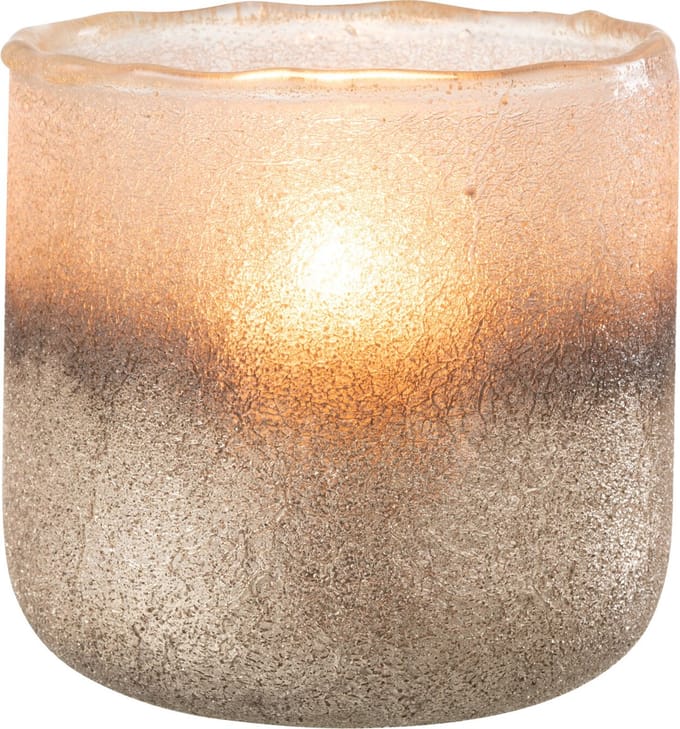 J-Line windlicht Camille - glas - roze - large