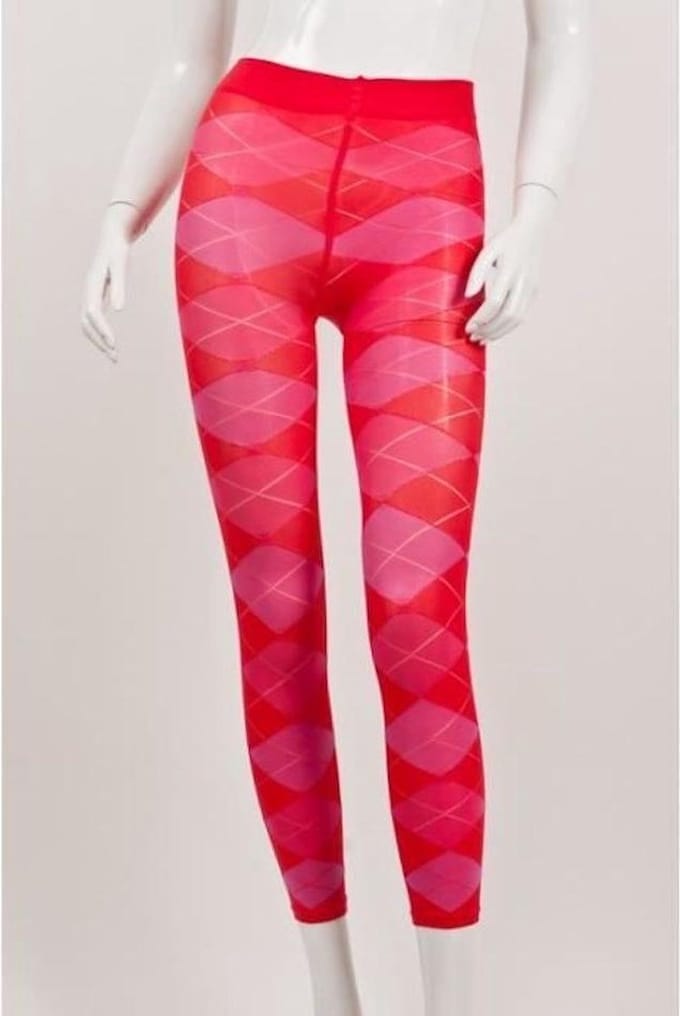 Burlington 3/4 legging maat 38/40 roze/rood geruit