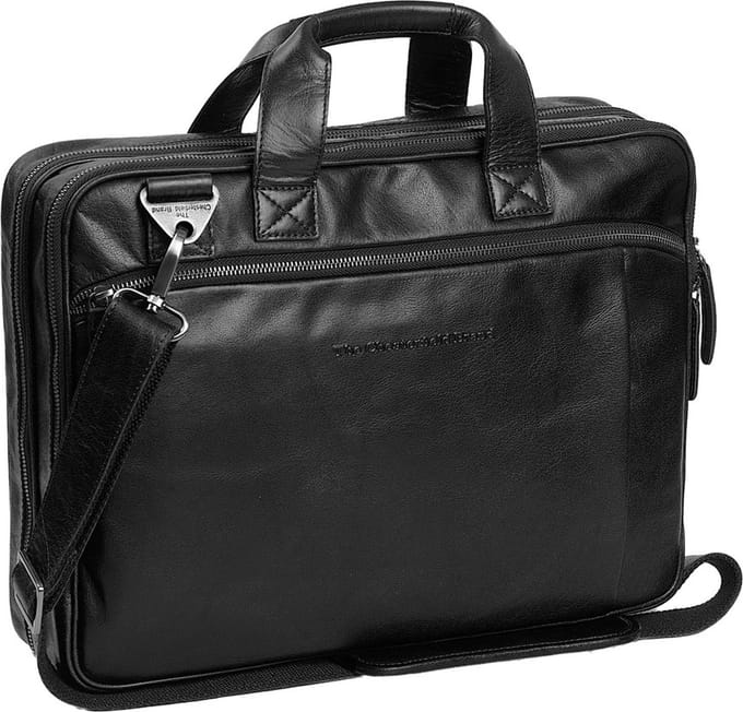 Chesterfield Manuel Leren Laptoptas - 15,4 inch - Zwart