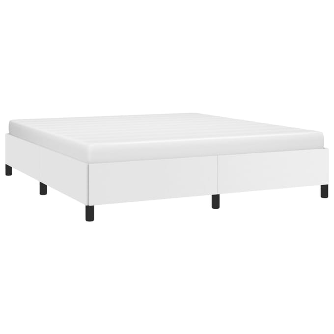 vidaXL - Bedframe - kunstleer - wit - 180x200 - cm