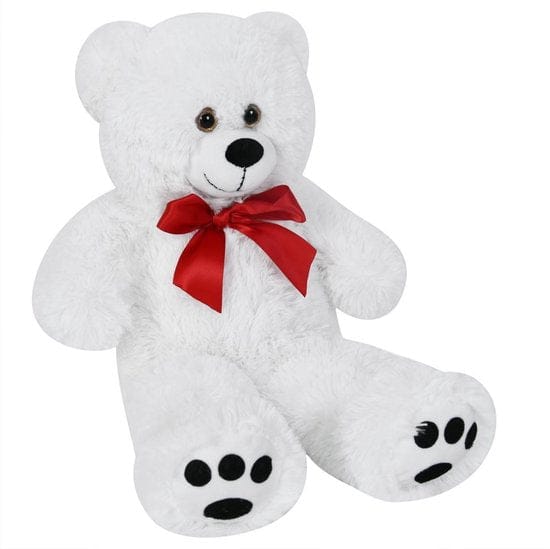 Monzana Knuffelbeer L – 50cm Staand Pluch - Wit