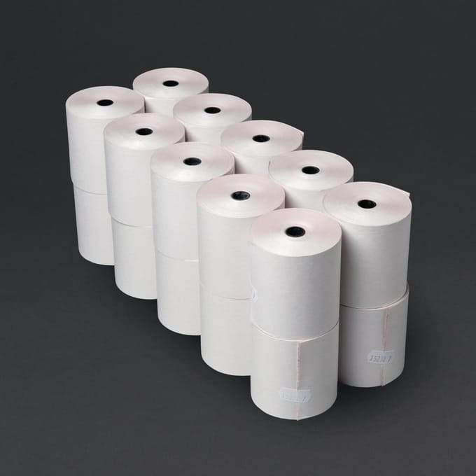 Olympia Printerrol 3-Laags Wit/Roze/Geel 75 x 70mm (20 stuks)