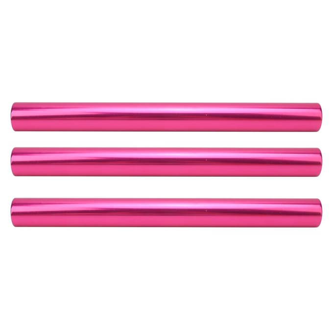 3pcs Relais Bâton Alliage d'Aluminium Athlétisme Course Bâton Accessoires de Jeu SportifRose white