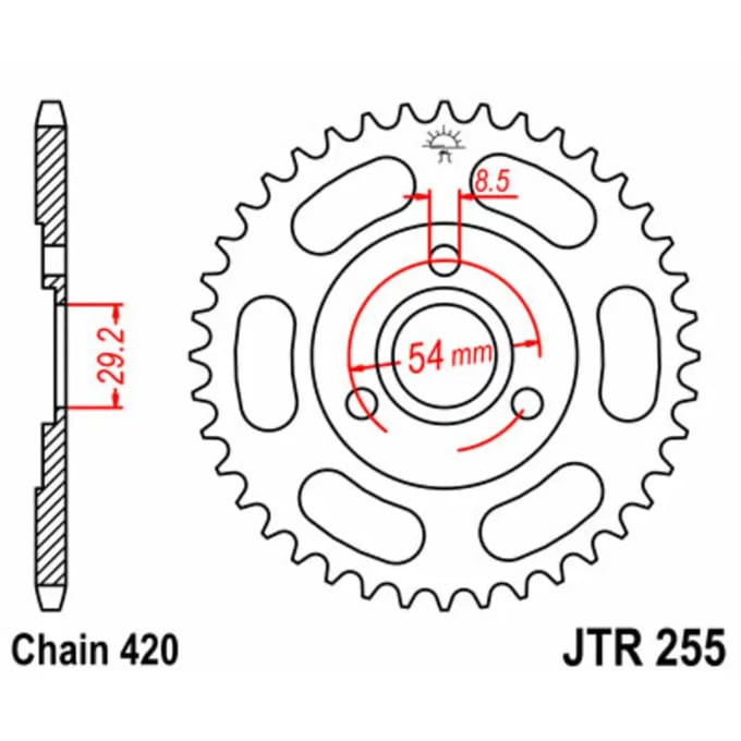Standaard Stalen Motor Tandenwiel JT Sprockets 420