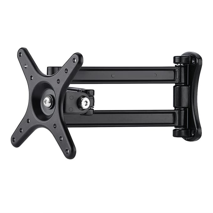 Support mural inclinable et pivotant pour écran plat LED LCD de 10 à 27 pouces black