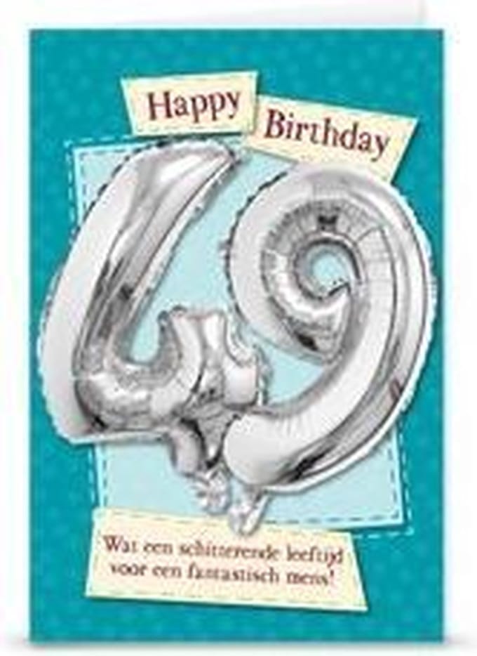Miko - Kaart - Leeftijdballon - 49 Jaar
